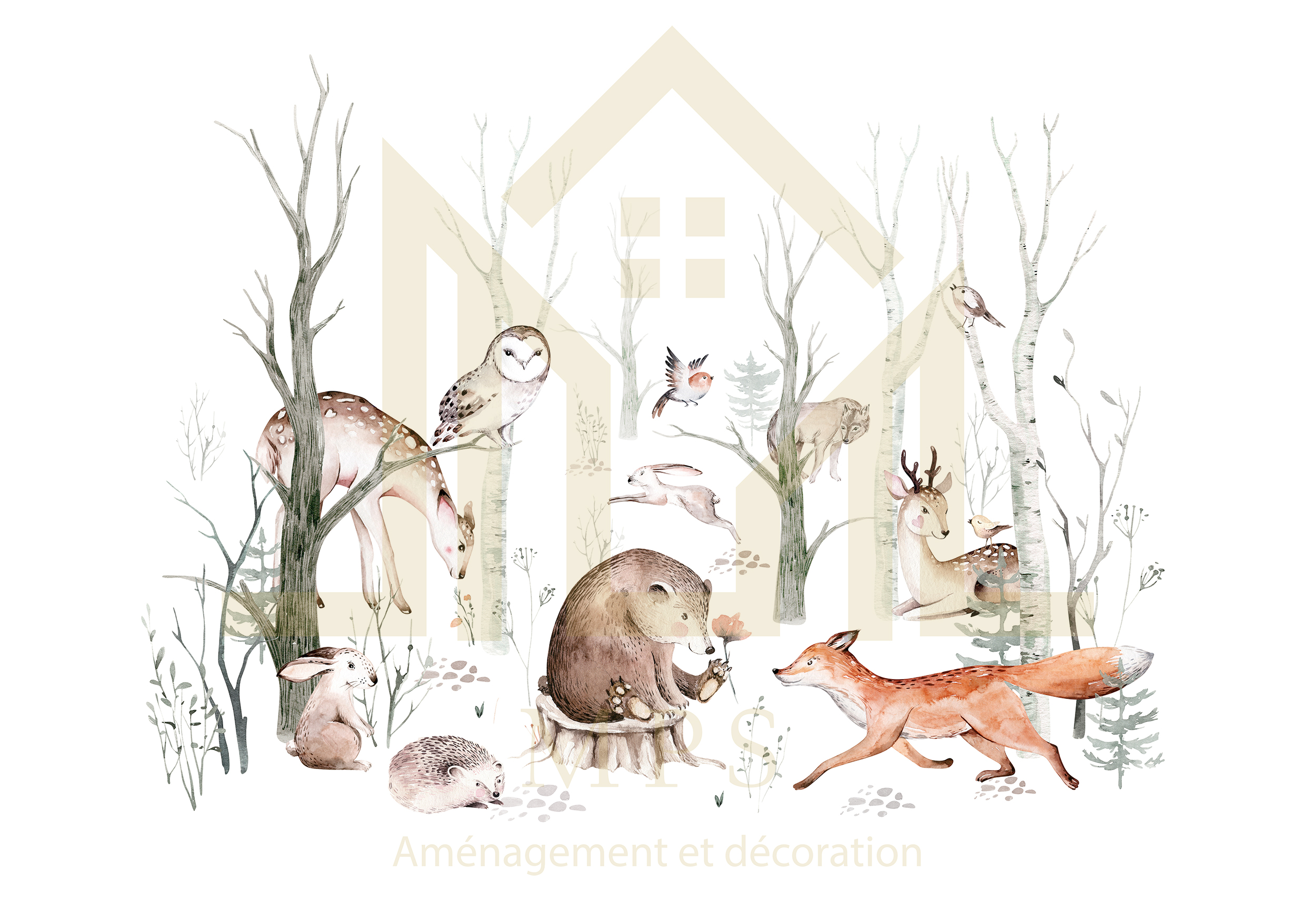 Papier peint personnalisé fille