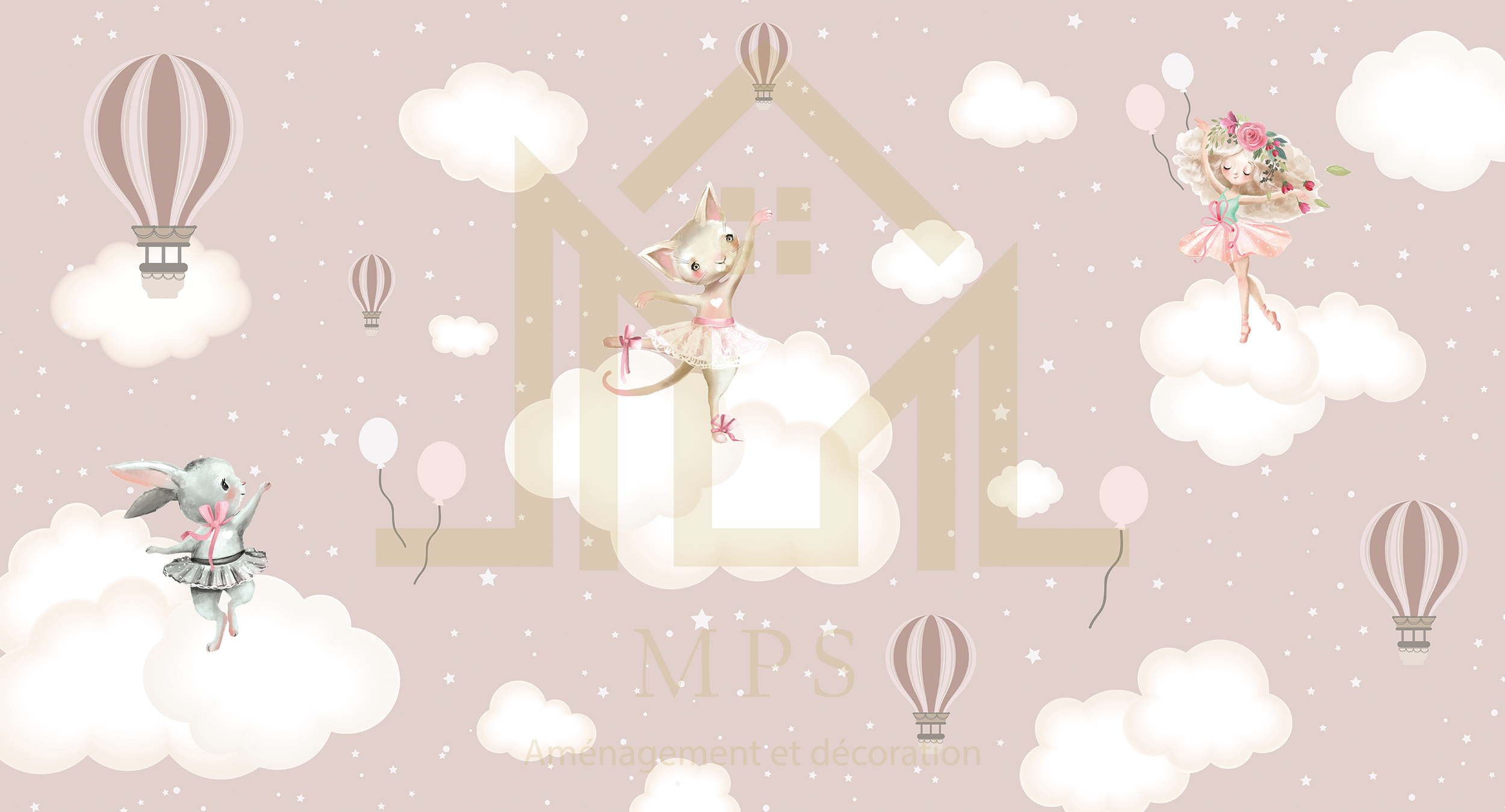 Papier peint personnalisé fille