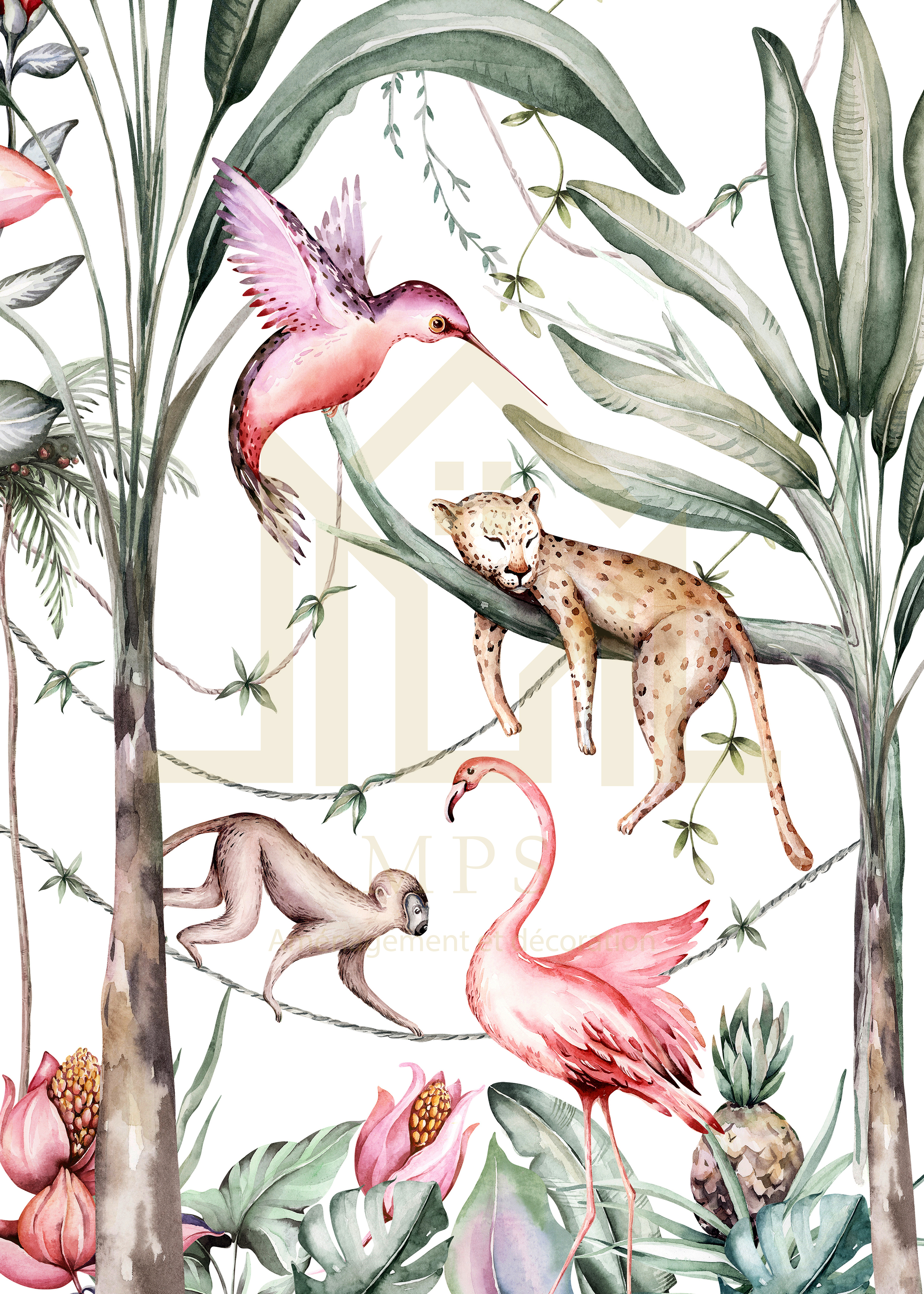 Papier peint personnalisé fille