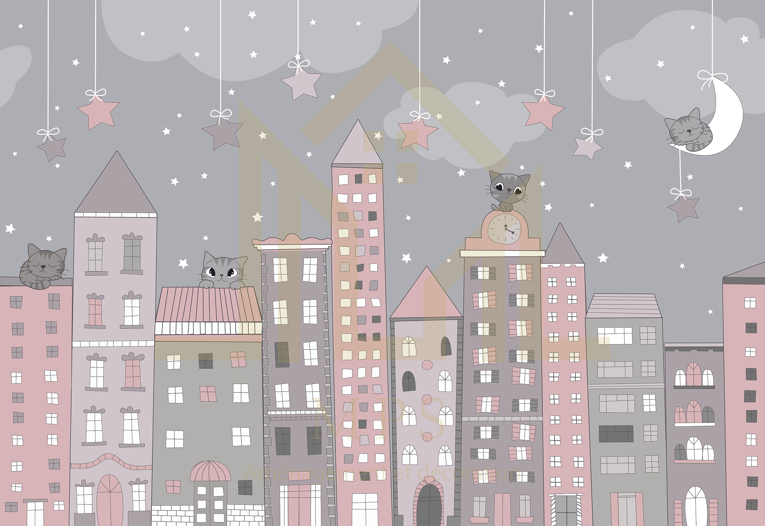 Papier peint personnalisé fille