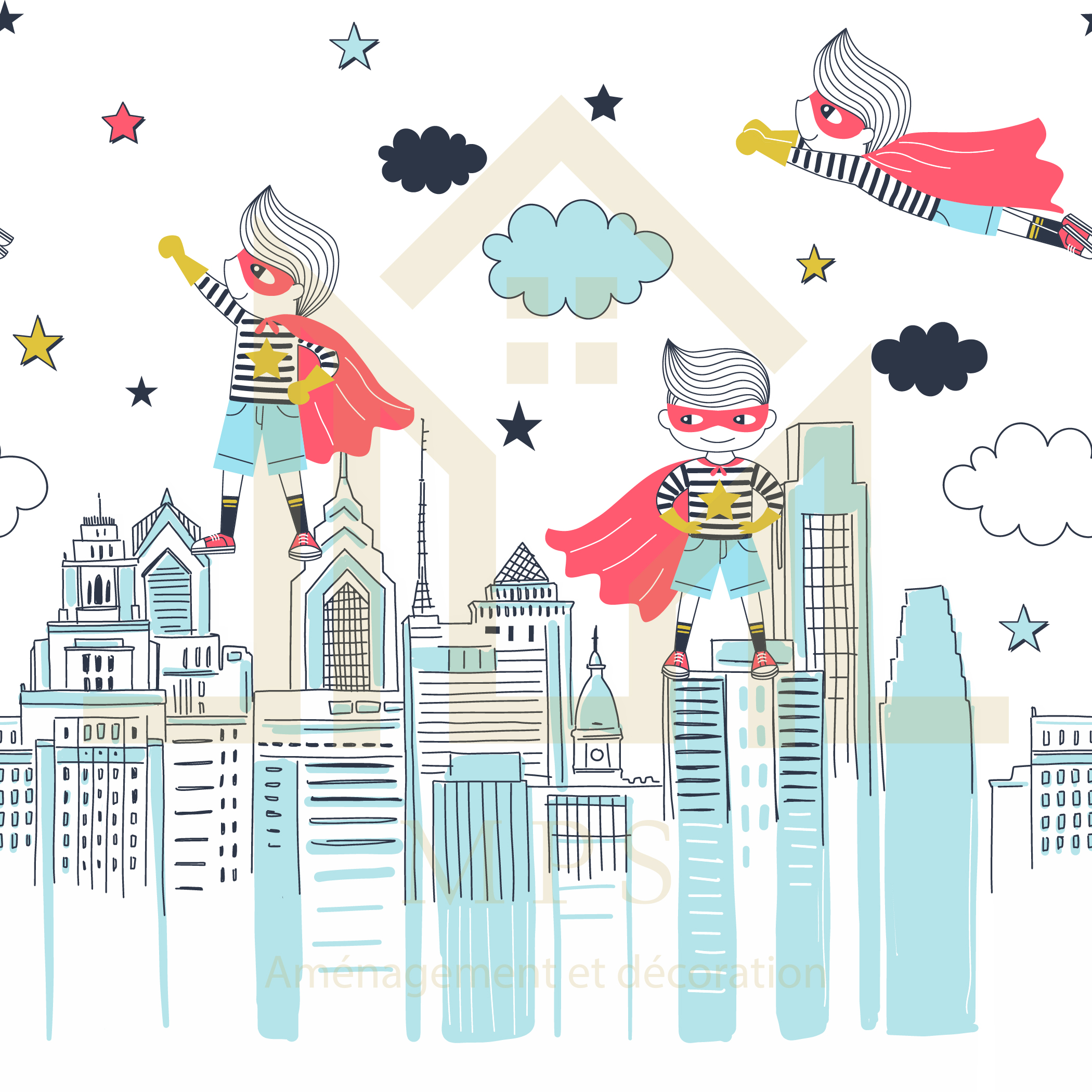 Papier peint personnalisé garçon