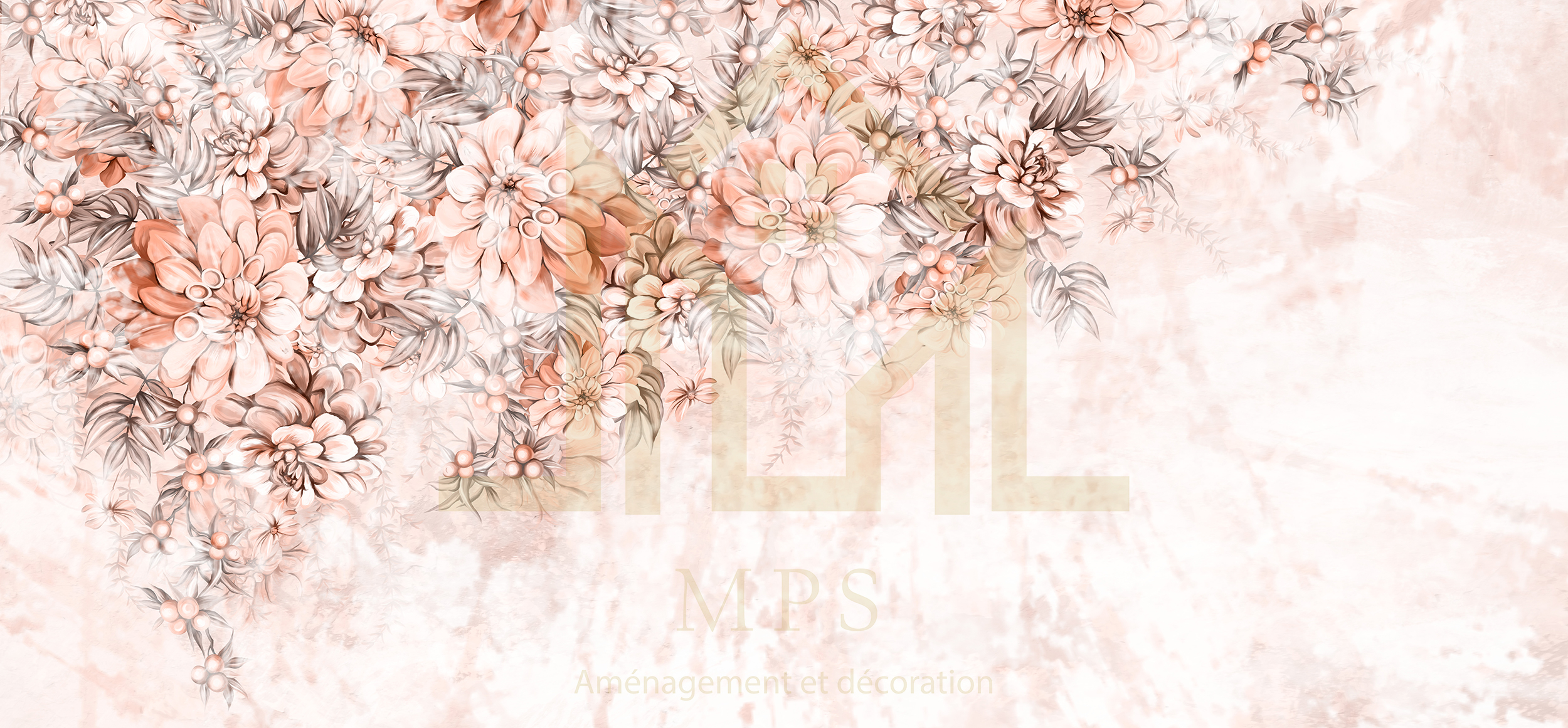 Papier peint personnalisé flower