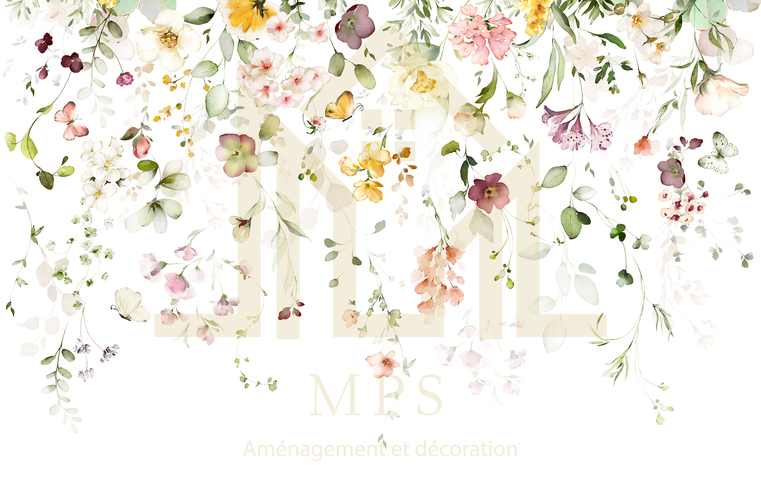 Papier peint personnalisé flower