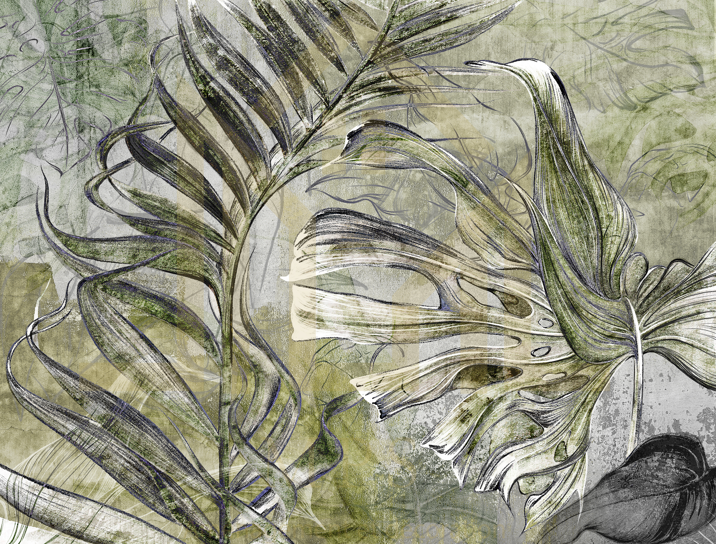 Papier peint personnalisé Tropicale