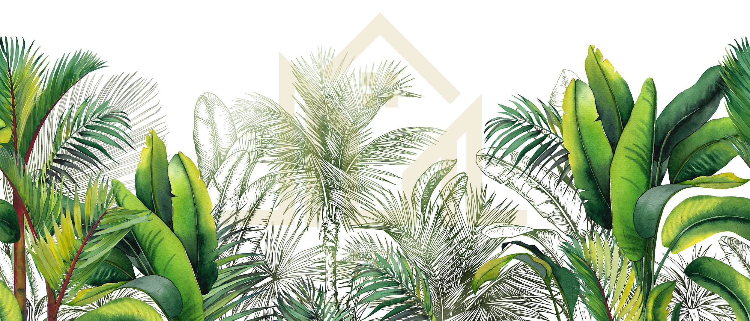 Papier peint personnalisé Tropicale